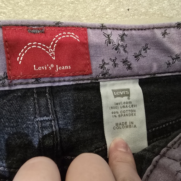 VINTAGE Levis Spider Dark Denim Mini Skirt Size 6 Medium Zipper Going Out Small - Picture 5 of 11